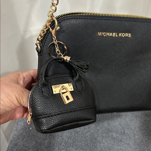 Black Mini Bag Charm with Gold Accents NWT 
Perfect size to use for bags - Picture 2 of 3